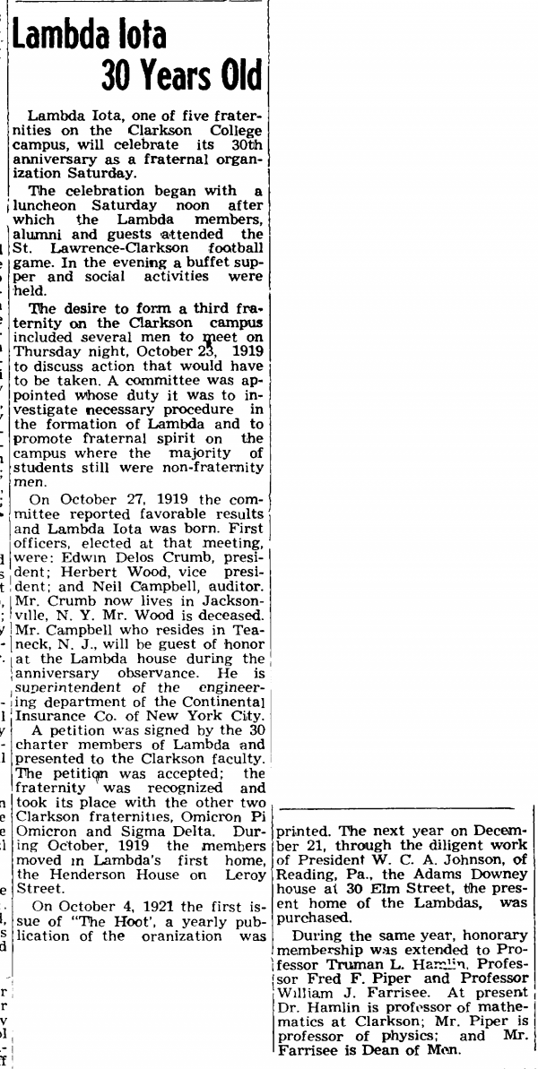 The Potsdam herald-recorder., November 02, 1949 - Lambda lota 30 Years ...